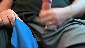 MyCOCK4U2SEE jerks BIG COCK on train!