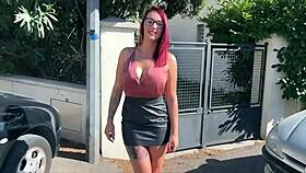 Lea Has Big Tits and Dreamy Legs for Rough Blowjob