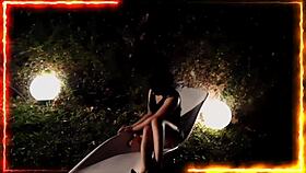 she relaxes by the pool edge reminiscing about afternoon lovers