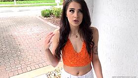 I love fucking my brunette neighbor with small tits