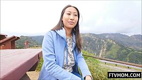 check out busty asian milf flashing in public?