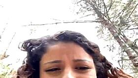 Alana, with her small tits, indulges in solo masturbation at home.