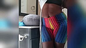 I grind my pillow on the bathroom counter feeling intense pleasure