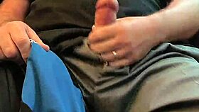 MyCOCK4U2SEE jerks BIG COCK on train!