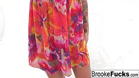 Watch Brooke Brand get naughty in her summer dress