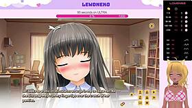 lewdneko is playing love cubed part 9, moaning so cute 😍
