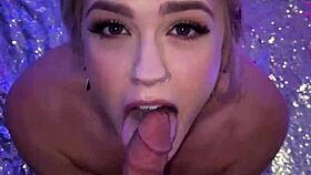 busty blonde's intense debut