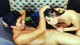 why don't you watch this shemale giving oral to her bisexual lover?