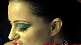 European babe bound in bondage teases and toys her pussy solo fetish