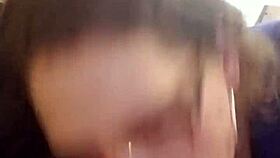 Shay sucks that big black cock deepthroat! Cumshot close up!