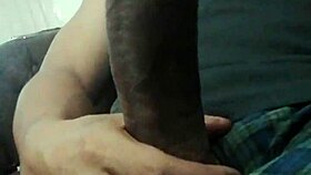 Incredible big latino dick gets jerked off intensely