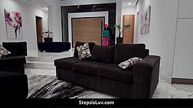 Cute petite stepsister gets handjob and fucking before friends' outing