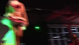 Skinny step siblings perform erotic acts on porn stage in stockings and heels