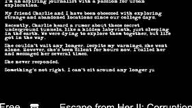 in escape from her ii, she gets corrupted with bondage and foot masturbation