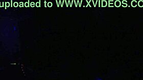 Britney Madison explores blacklight effects in a main scene