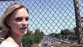 Teen 18+ Amateur Gets Facialized Outdoors for Cash in Hardcore Reality Scene.