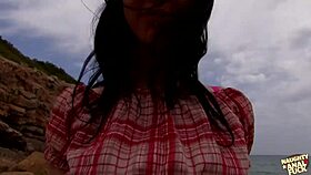 Her Pretty Face Looks Overexcited When She Swallows Cum After an Outdoor Anal Action. Babe Fingered and Pounded Hard!