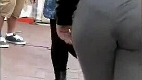 thick leggings creep sneaks a peek