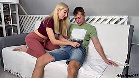 Hot Amateur Couple Amelie Dubon and Alex Born Arranged Steamy Sex at Home. Blonde Babe Pounded in Missionary!