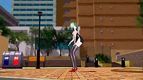 Hololive Uruha Rushia in Miniskirt MMD