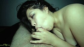 Stepmom awakes him sucking his fat dick