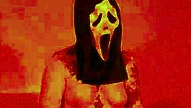 Hey girls, ready for intense strap-on action in this Halloween parody?