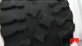 Brunette Femdom Queen Tramples Gay Slave With Feet Worship And BDSM Fetish