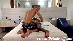 Curly-haired Nicolli Fox gets wild in motel orgy