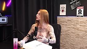 ruiva braba says goodbye in sheer red