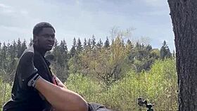 Sexy chubby BBW Remi TAKING bbc on top of a giant rock in nature.