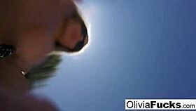 olivia enjoys summer pool time