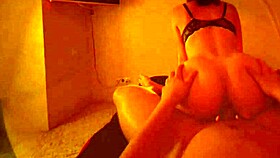 redhot brunette fox gives blowjob in doggystyle, bent over for cowgirl pov sex!