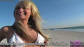 Naked Blonde Flashes on Public Beach and Gets Caught