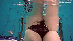 Underwater Mermaid Vesta, Horny Teen 18+, Gets Wet at Beach. Bikini Babe in Shower Scene! 😍