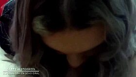 A young guy gives milk in my mouth