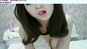 asian amateur showing off big tits solo