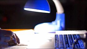 during a study break, my stepmom carmela clutch gives me a handjob in the bedroom, screaming with pleasure.