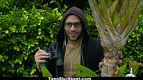 Beautiful Redhead Kenzie Madison Bent Over Gets Spied On And Fucked.