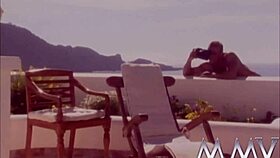 Hey, that short-haired bitch is getting fucked outdoors with a big facial.