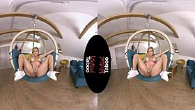 virtual taboo blonde explores solo pleasure