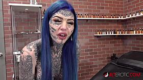 Australian beauty Amber Luke gets a new nose tattoo