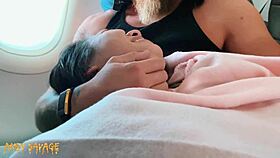 public fingering asian wife on airplane