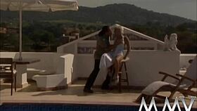 Hey, that short-haired bitch is getting fucked outdoors with a big facial.