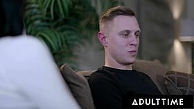 Adult time - naughty milf stepmom Reagan Foxx tells horny stepson how to stroke