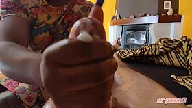 Wow, That Interracial Cumshot On Her Big Ass!