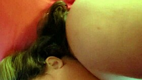 Princess sucking a massive BBC with raw intensity.