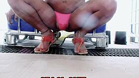 Staci Shows Off Pink Panties in Wet and Wild Fetish Display