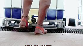 Staci Shows Off Pink Panties in Wet and Wild Fetish Display