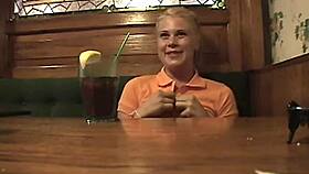 Wow, check out little 18+ Summer with braces rubbing herself in public!