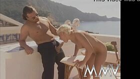 Hey, that short-haired bitch is getting fucked outdoors with a big facial.